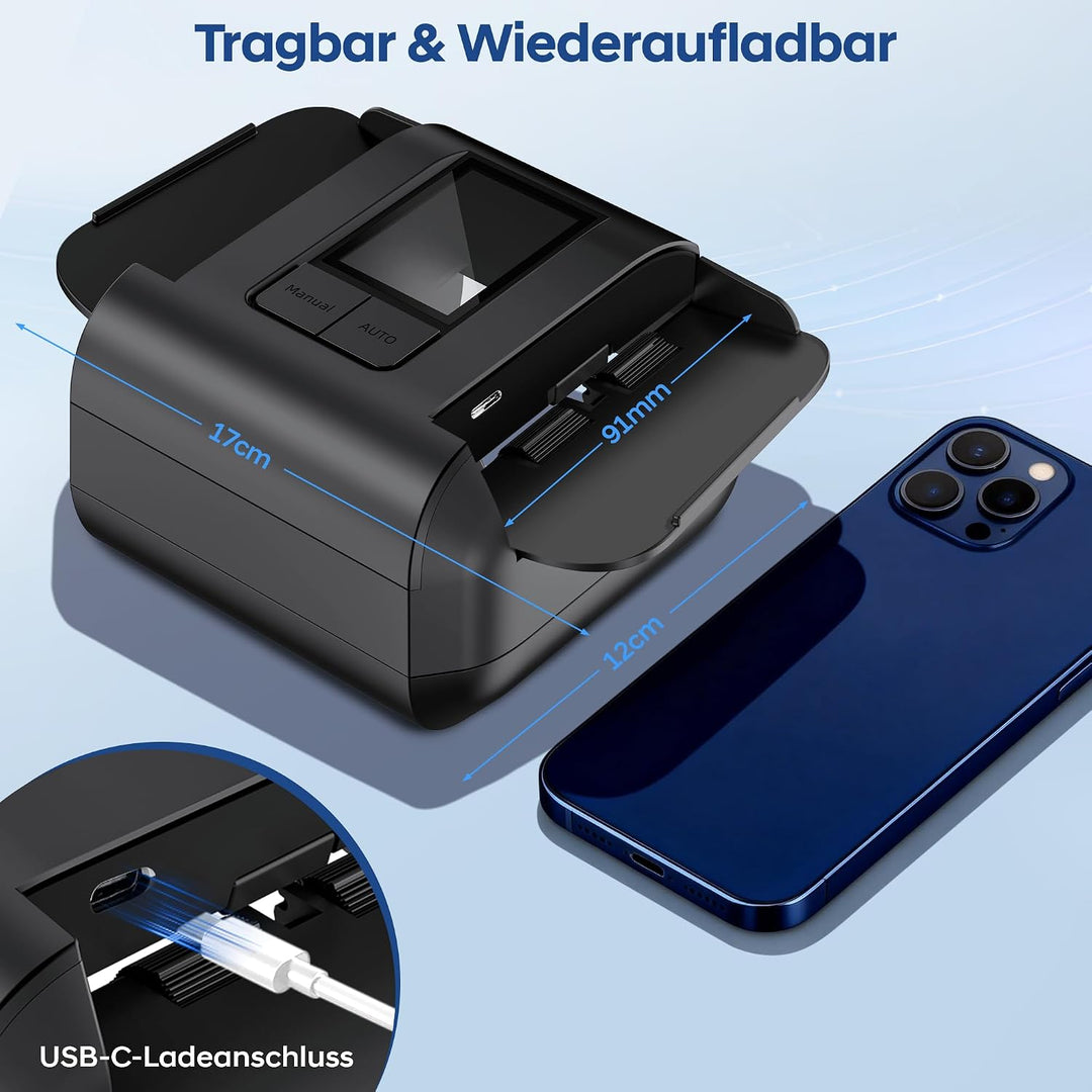 Automatischer Kartenmischer mit Dual-Modi Wiederaufladbarer Schwarz | USB-C Tragbares Leises und Sch