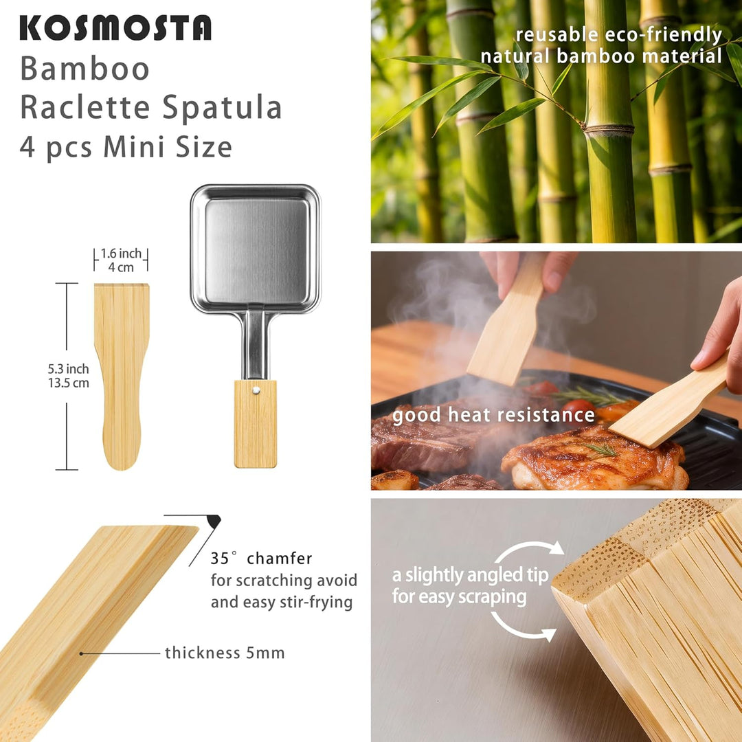 Quadratische Form Edelstahl Keine Beschichtung Mini Raclette GrillPfanne Käse Pfanne Raclette Ersatz