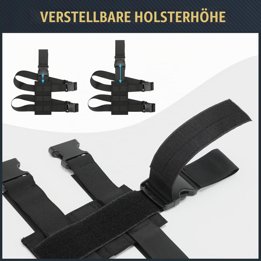 Huntvp Militär Beintasche Motorrad Taktische Oberschenkeltasche MOLLE Hüfttasche Herren Tactical Leg