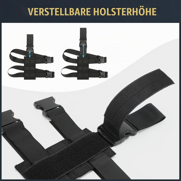 Huntvp Militär Beintasche Motorrad Taktische Oberschenkeltasche MOLLE Hüfttasche Herren Tactical Leg