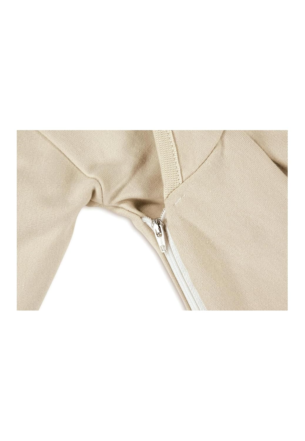 Alvi Baby-Mäxchen Innensack Bio-Baumwolle Beige 44 | Baby Schlafsack mit 0,5 TOG, langarm und Kabela