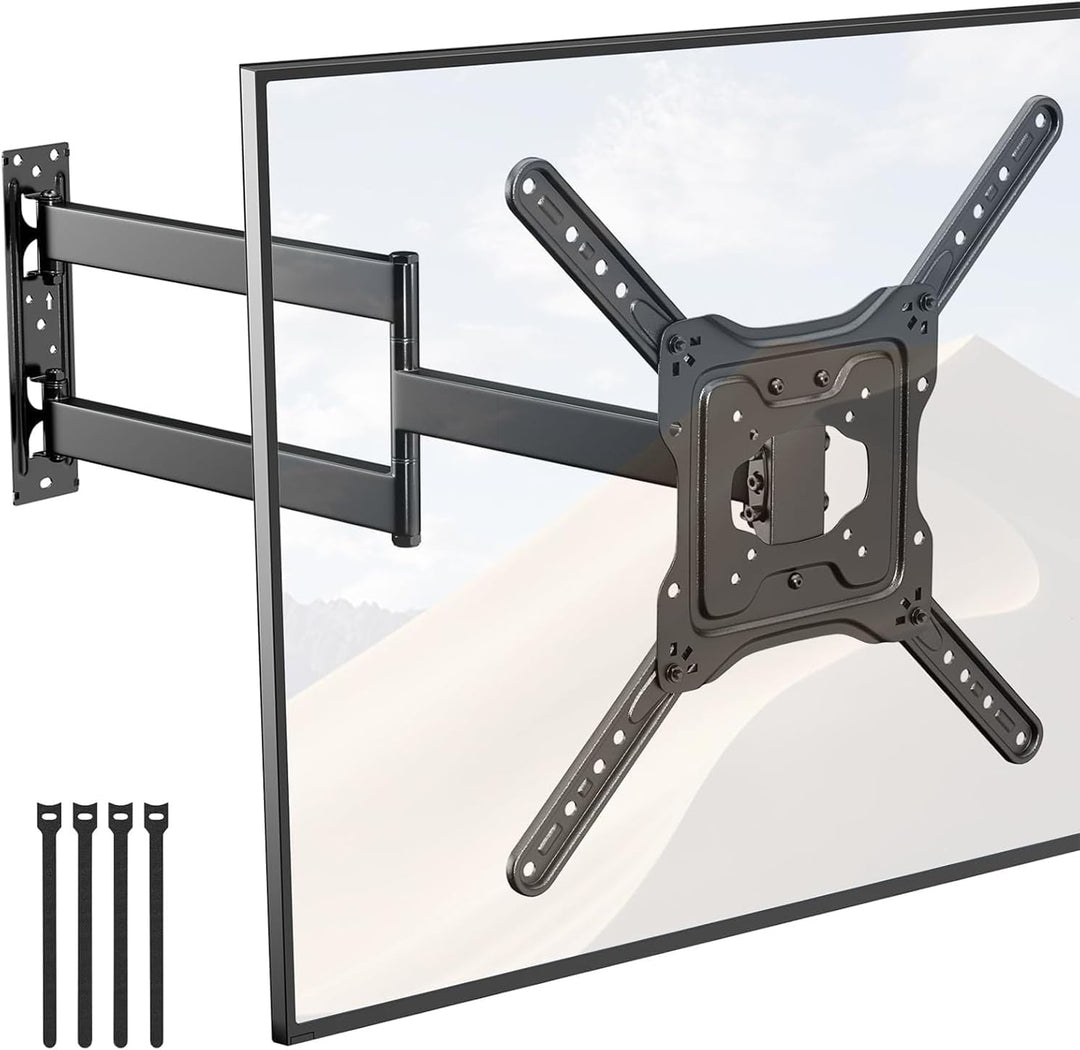TV Wandhalterung mit 728 mm langem Schwenkarm, für 23–65 Zoll Fernseher, neigbar &amp; drehbar, VESA 400