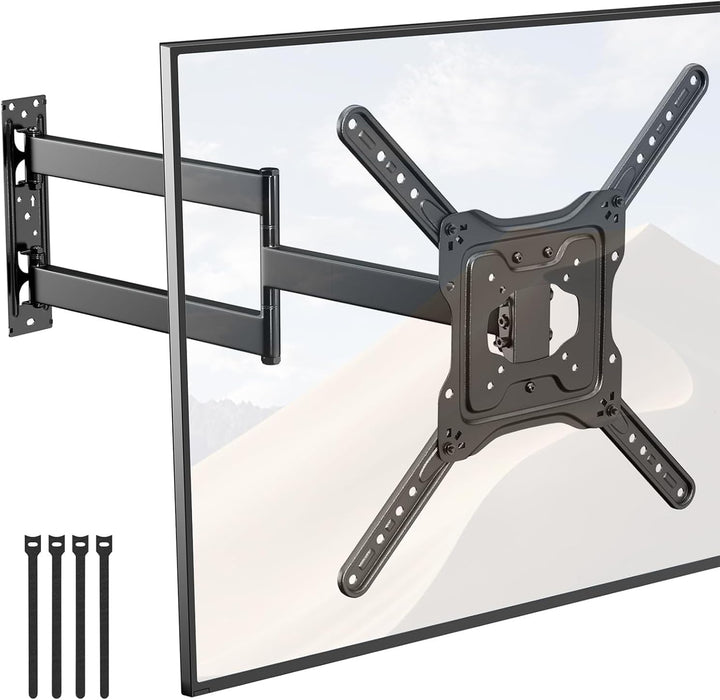 TV Wandhalterung mit 728 mm langem Schwenkarm, für 23–65 Zoll Fernseher, neigbar &amp; drehbar, VESA 400
