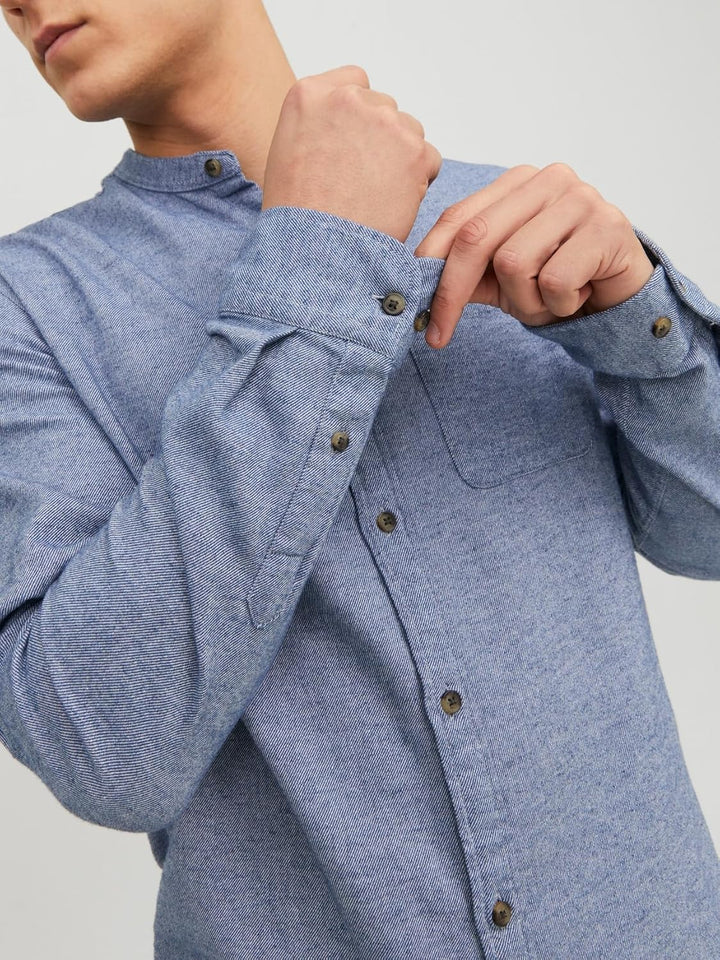 JACK & JONES Male Freizeithemd Comfort Fit Freizeithemd XS Faded Denim, XS Faded Denim
