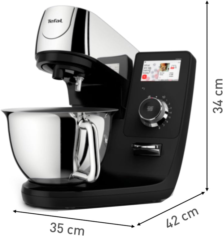 Tefal I-Coach Touch Küchenmaschine, 1200 W, 21 Auto-Programme, inkl. Back-Zubehör und App, intuitive
