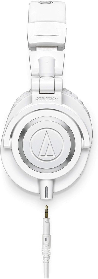 Audio-Technica M50xWH Professioneller Monitorkopfhörer Weiss White Wired, White Wired