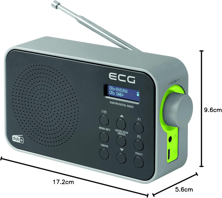 ECG RD 110 DAB+/FM Radio, Schwarz, Alarmauswahl: Signal/Radio