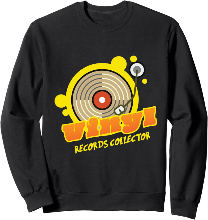 Retro Vinyl Schallplatten Platenspieler 80er Vintage Motiv Sweatshirt