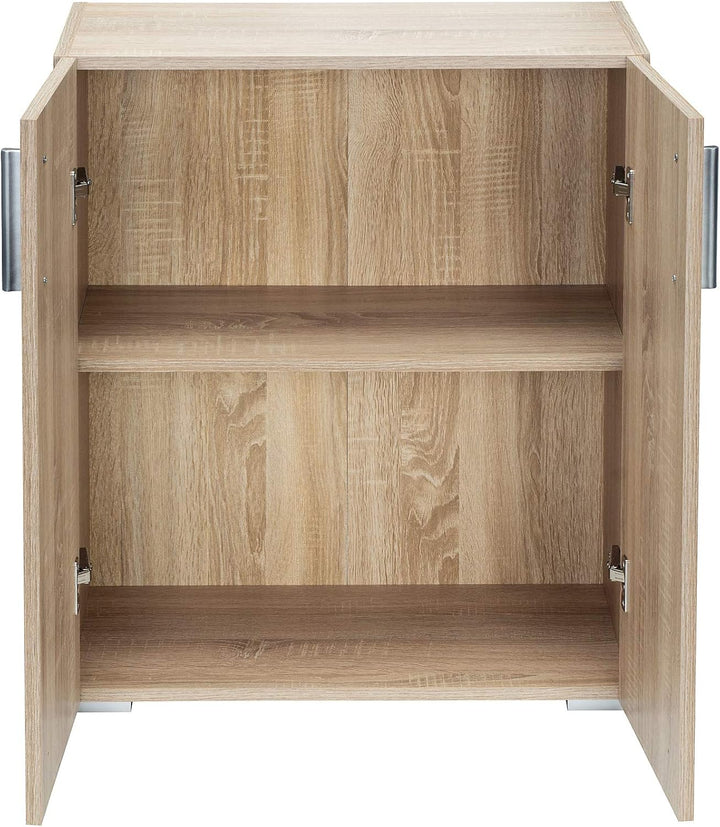 Casaria® Kommode mit 2 Türen 77x60x30cm Holz Modern höhenverstellbarer Einlegeboden Schlafzimmer Bür
