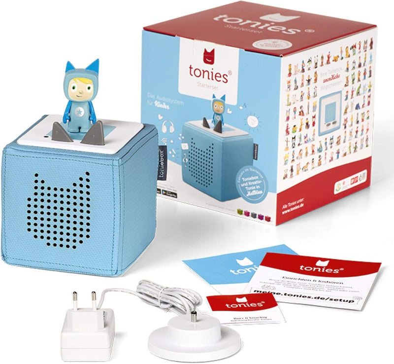 tonies Toniebox Starter Set inkl. 1 Kreativ Figur – Audioplayer für Hörbücher und Lieder für Kinder,