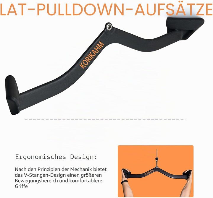 Ergonomic Design Lat Pull down Bar Grip Handle, Lat Pulldown Attachments, Strength Trainer for Athle