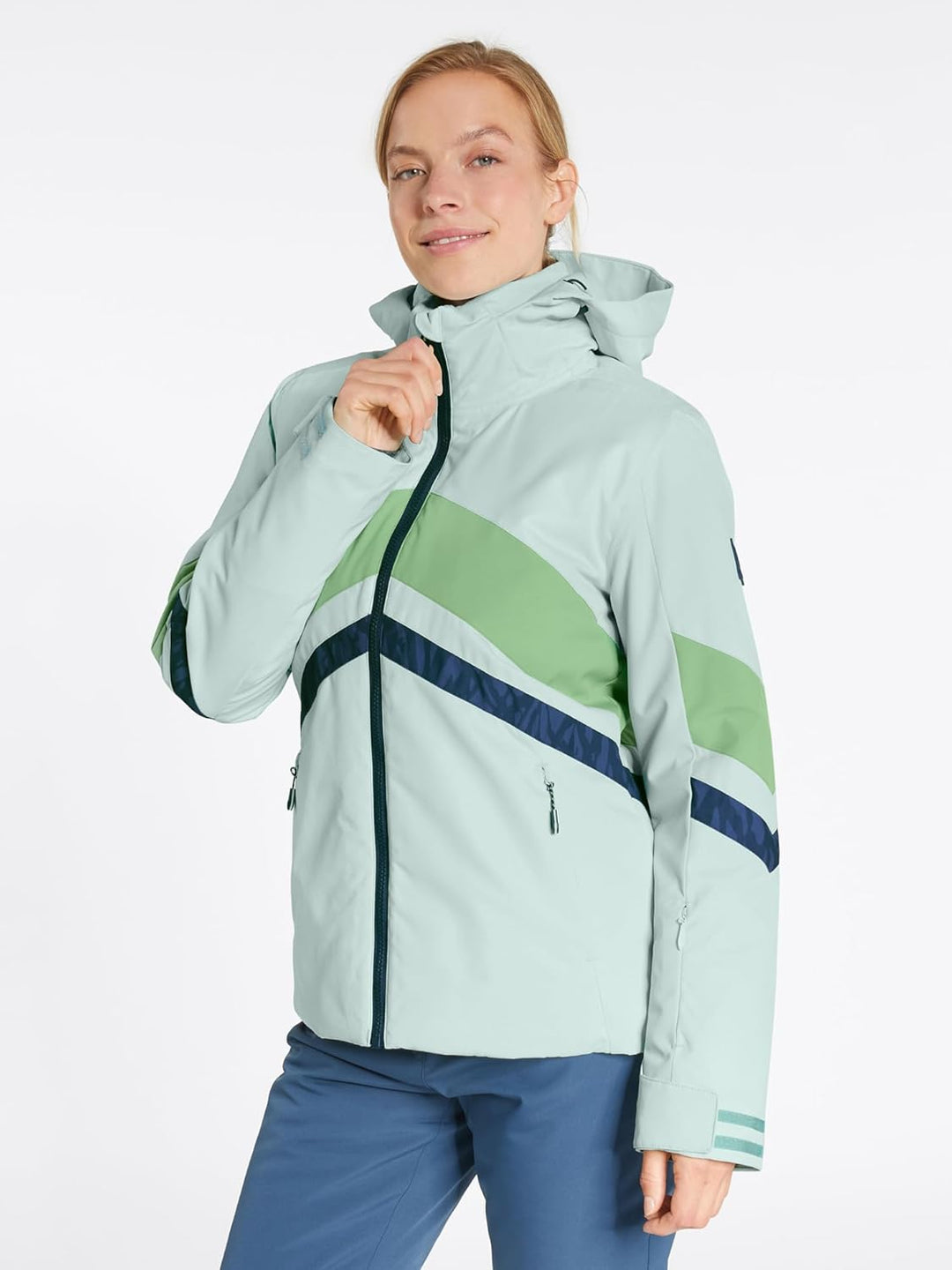 Ziener Damen Telia Ski-Jacke/Winter-Jacke | warm, atmungsaktiv, wasserdicht (1er Pack) 34 Ice Stru,