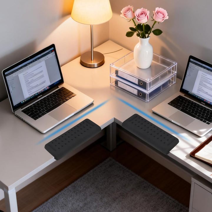 2er-Pack L-förmige Ellbogenauflage Memory Schaum, Ergonomische Armauflage mit Mauspad, Anti-Rutsch E