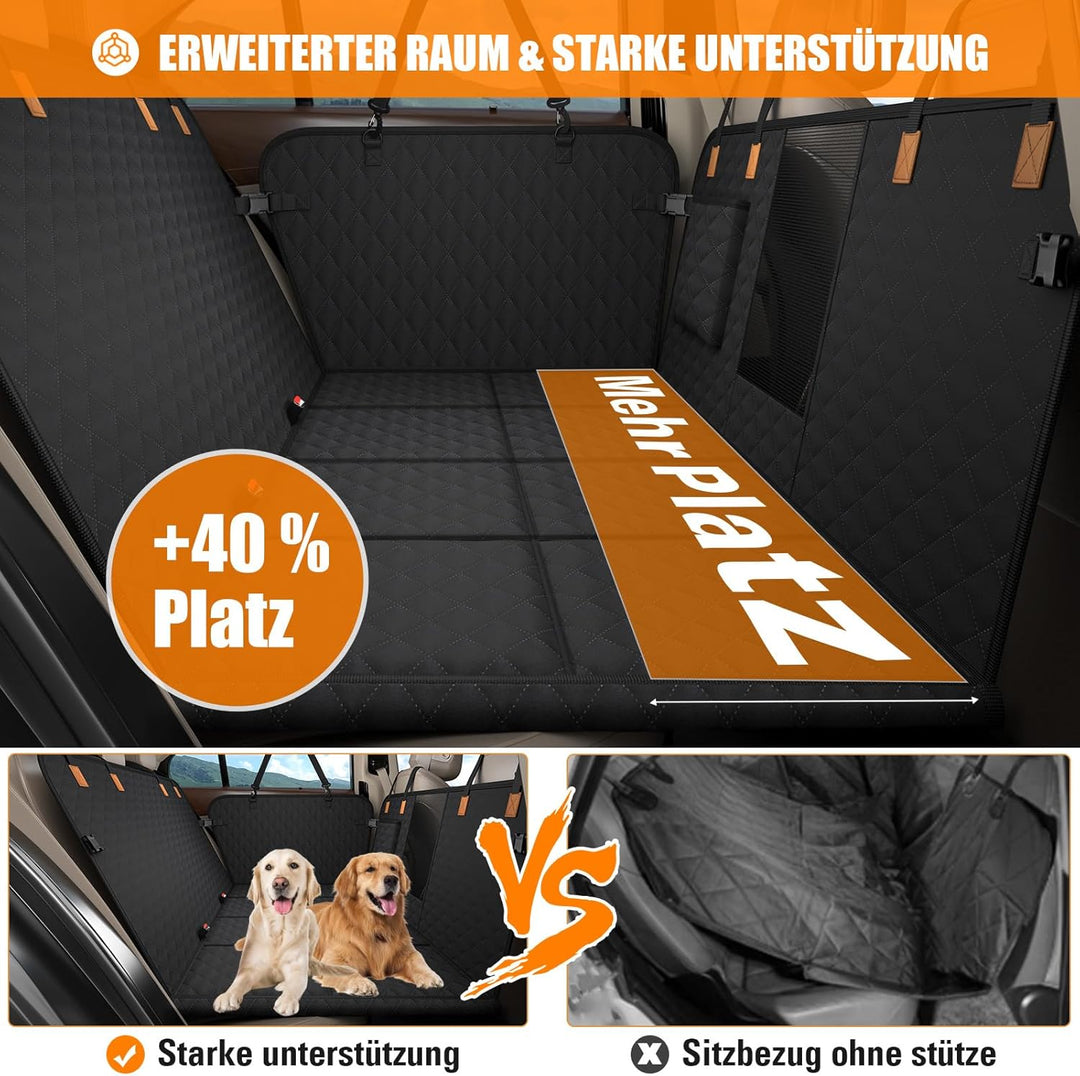 BMaoBBo Hundedecke Auto Rückbank[127x62cm],Wasserdicht,Kratzfest mit Hartschale (300 Pfund Traglast)