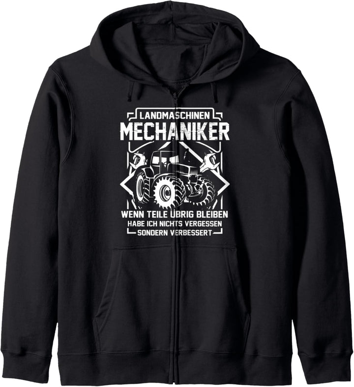 Landwirt Trecker Agrar Spruch Bauer Landmaschinen Mechaniker Kapuzenjacke