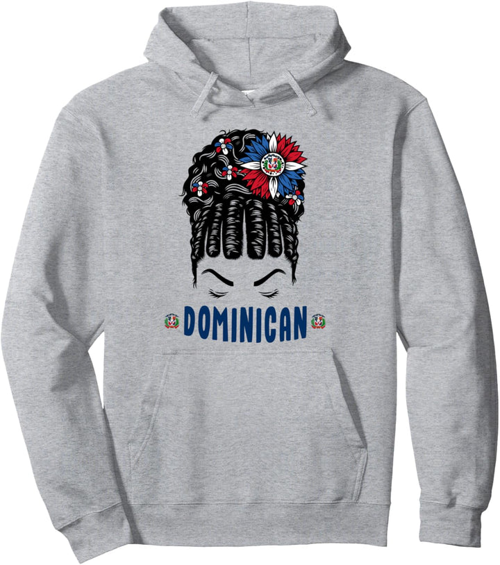 Dominikanisches Outfit für Mädchen und Flagge der Dominikanischen Republik Pullover Hoodie