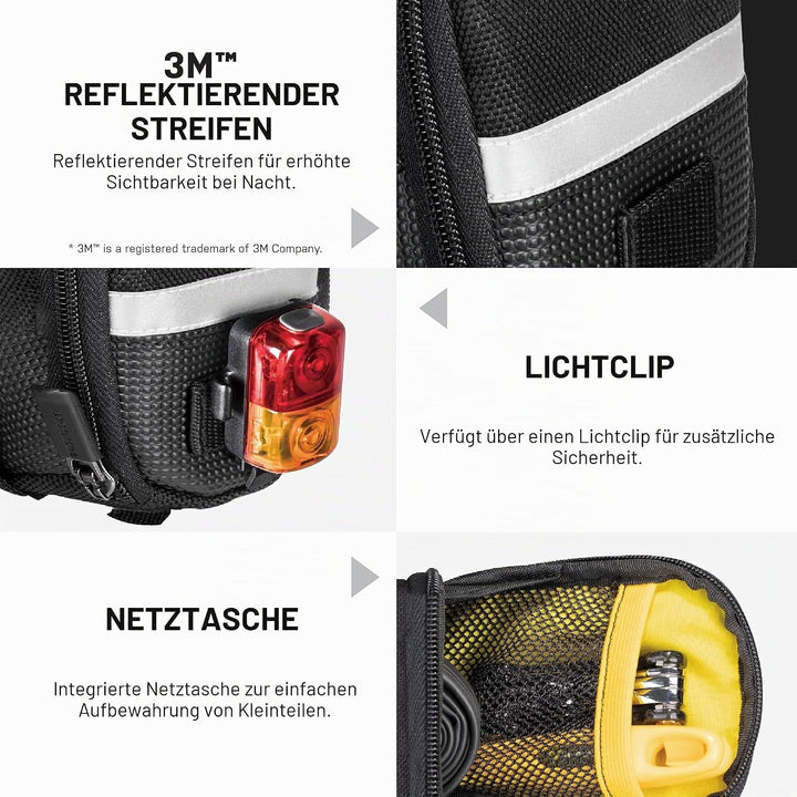 Topeak Satteltasche 15x7.5x8 cm, 0.41 L Schwarz, 15x7.5x8 cm, 0.41 L Schwarz