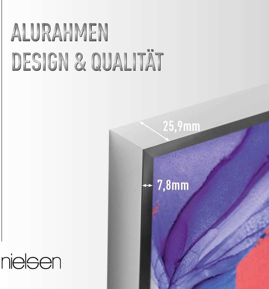 nielsen Aluminium Bilderrahmen Alpha, 20x30 cm, Silber Silber 20 x 30 cm, Silber 20 x 30 cm