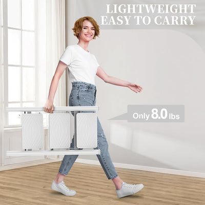 HBTower Trittleiter 3 Stufen Klappbar,Leiter 3 Stufen,3 Stufen trittleiter,Leiter mit breitem Anti-R