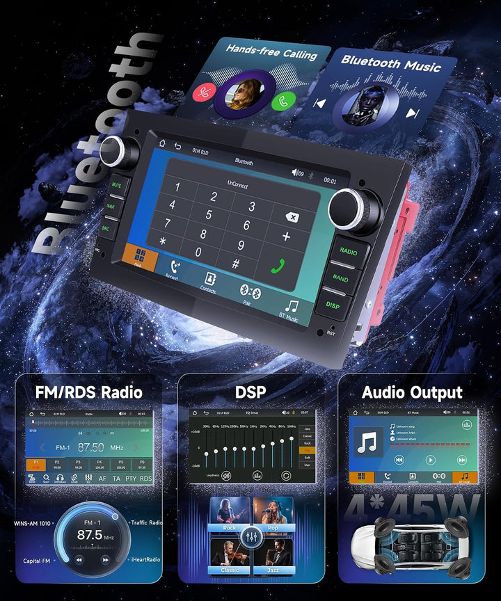 Hodozzy Autoradio für Opel Astra H Corsa D Zafira B Meriva Vivaro Antara | mit Wireless Carplay Andr