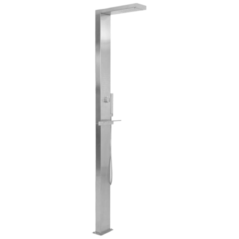 vidaXL Gartendusche Duschsäule Pooldusche Aussendusche Garten Edelstahl Quadratisch