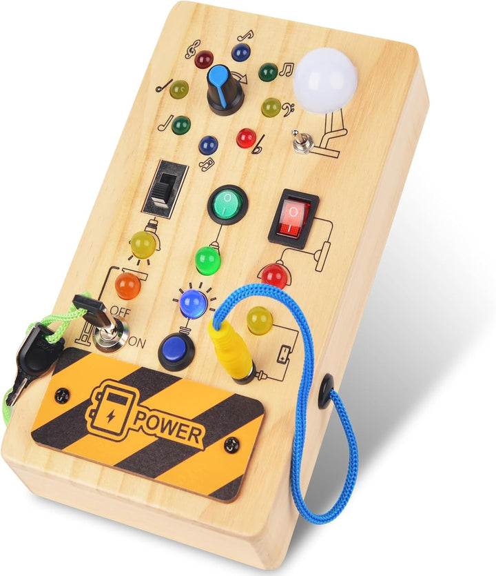 Montessori Spielzeug ab 1 Jahr Busy Board, Baby Motorikspielzeug Activity Board Holzspielzeug ab 1 2