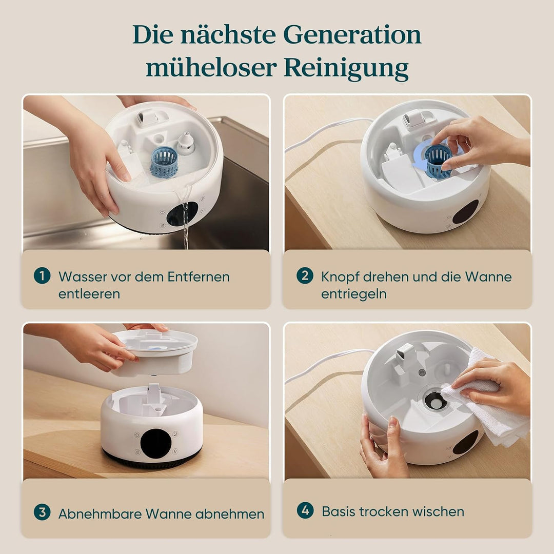 Levoit Smart Luftbefeuchter Schlafzimmer, 4,2 L Top-Fill, Kühler Nebel | leicht zu reinigen, 21 dB H