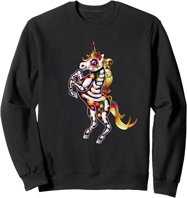 Sugar Skull Einhorn Shirt für Frauen Tag der Toten Geschenk Sweatshirt