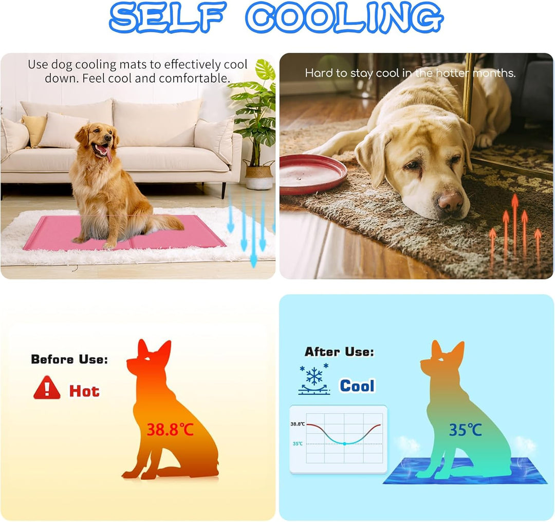 Kühlmatte Hund Katzen, Kühlmatte für Hunde Selbstkühlend Hunde Kühlmatte für Sommer Hundekühlmatte K