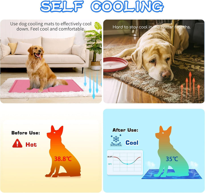 Kühlmatte Hund Katzen, Kühlmatte für Hunde Selbstkühlend Hunde Kühlmatte für Sommer Hundekühlmatte K