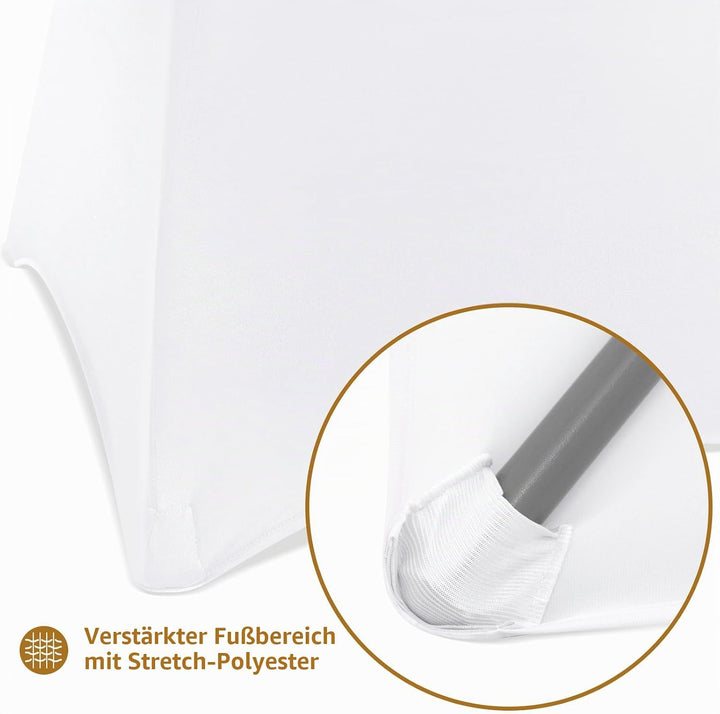 Showgeous 10er-Set Stretch Stehtisch Husse für Bistrotisch Ø 60-65 cm,Hussen Stehtische Weiss 60 cm,