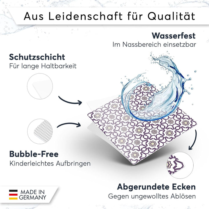 CREATISTO Klebefliesen Stickerfliesen Fliesenfolie - Hochwertige Sticker Aufkleber für Wandfliesen I