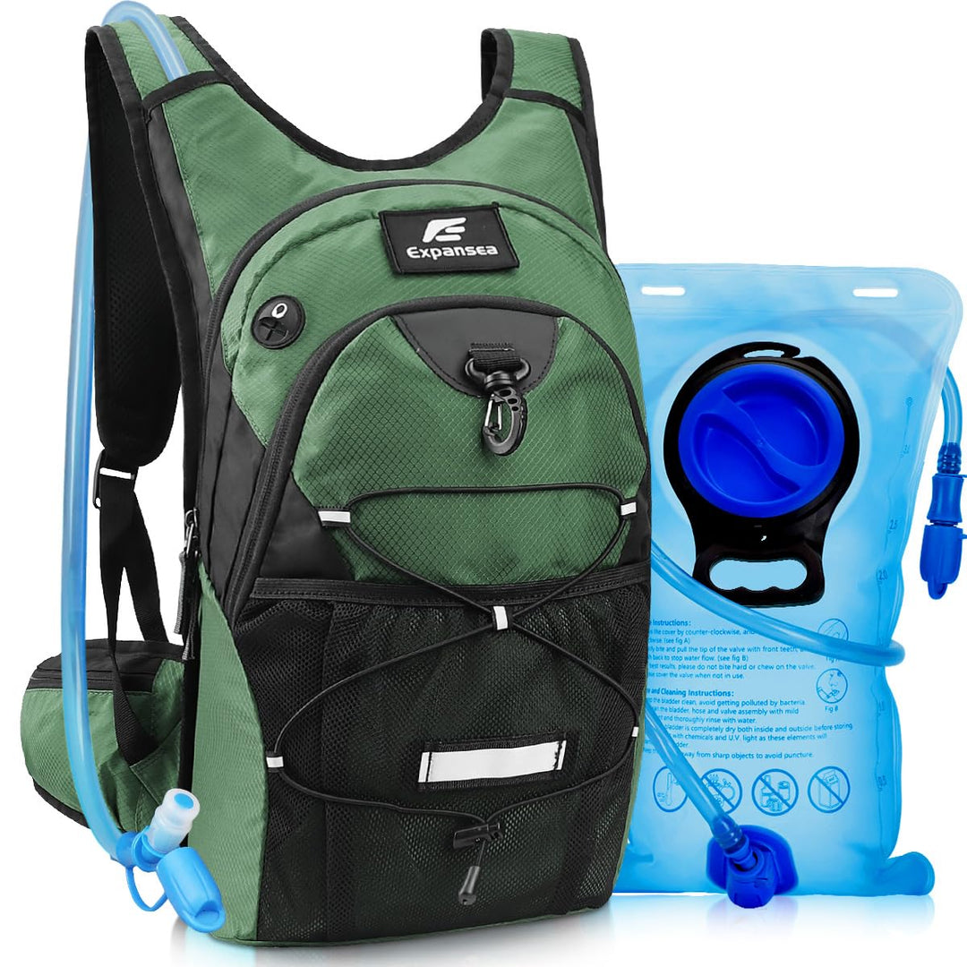 Trinkrucksack mit Trinkblase 3L BPA-Frei, Wasserdichter Outdoor-Rucksack, Rucksack mit Trinksystem,
