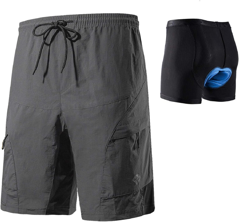 Santic Radlerhose für Herren, Radlerhose, MTB, Rennrad, mit gepolstertem Höschen, für Herren – Boden