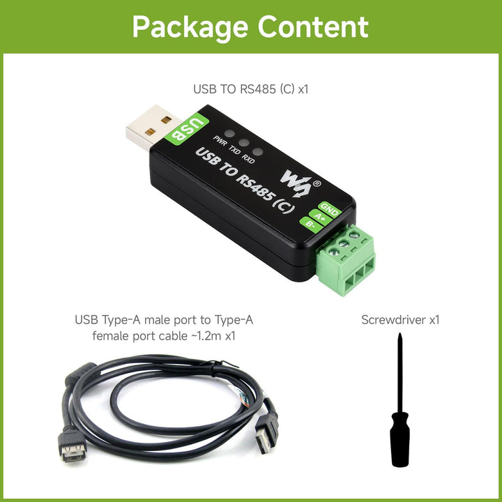 Waveshare USB to RS485 (C) Industrial Grade Isolated Bidirectional Converter, Features The FT232RNL