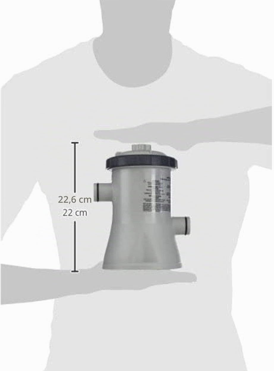 Intex Kartuschenfilteranlage Typ ECO 1250, Grau, 1.250 l/h / 30 W / 230 V 17.5x14x21 cm