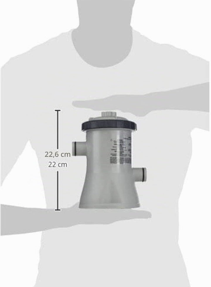 Intex Kartuschenfilteranlage Typ ECO 1250, Grau, 1.250 l/h / 30 W / 230 V 17.5x14x21 cm