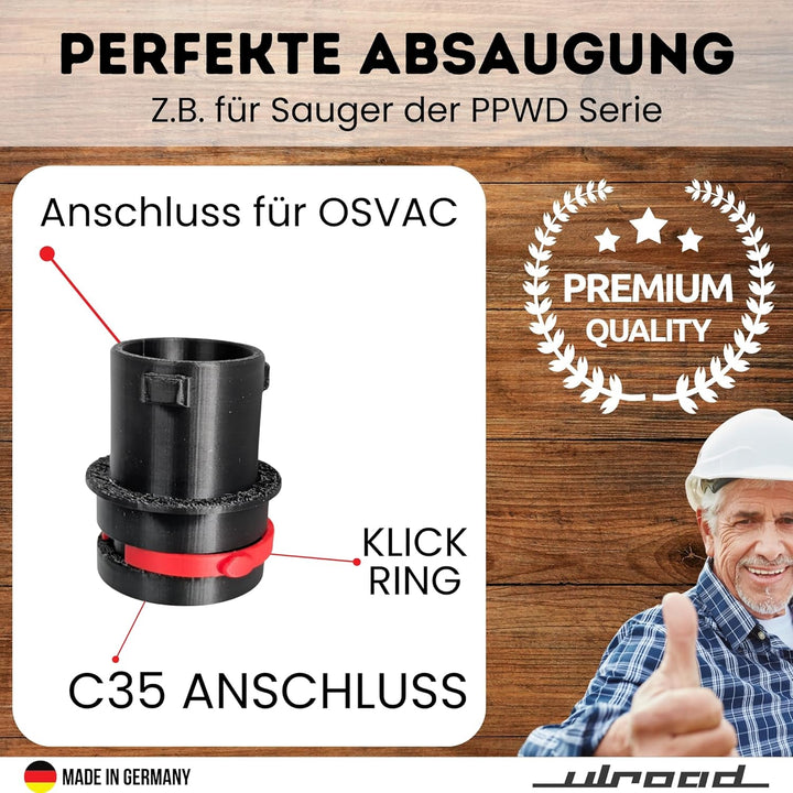 kompatibel mit Bosch Click and Clean MALE C35 Staubsauger Adapter für OSVAC M32 Zubehör für Nass-und