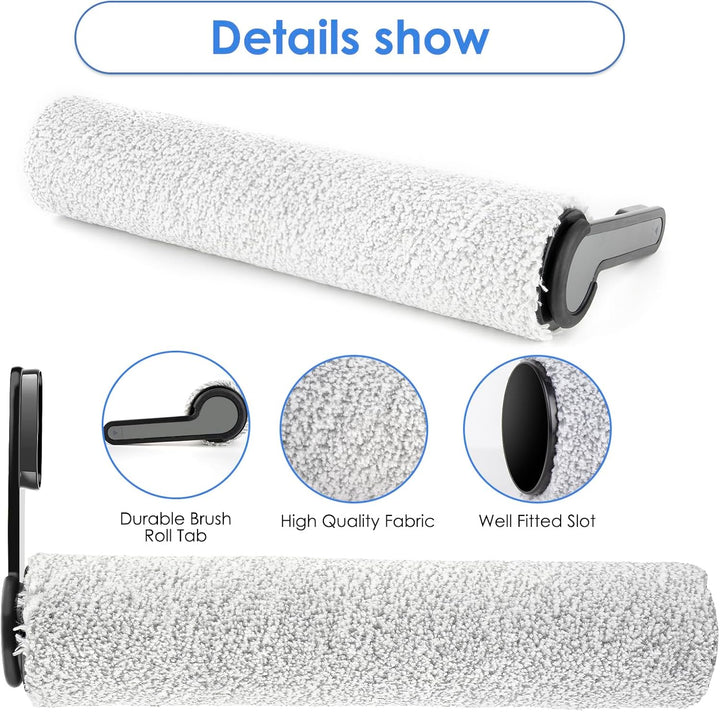 BRUVISH (3 Stück) Ersatz-Bürstenrollen kompatibel mit Tineco Floor ONE S7 PRO/ONE S6 Smart Cordless