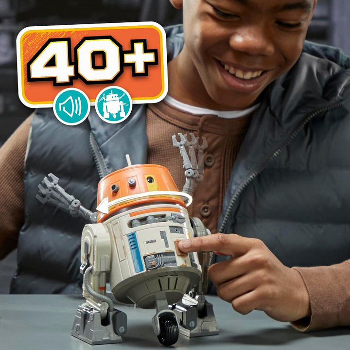 Star Wars Chatter Back Chopper, animatronisches Spielzeug für Kinder, 40+ Geräusch- und Bewegungskom