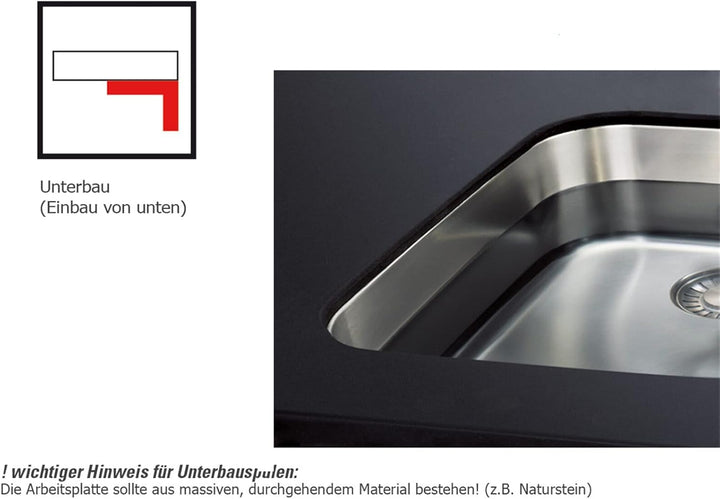 Franke Box BXX 110-45 Edelstahlspüle glatt - 122.0375.258 Unterbau