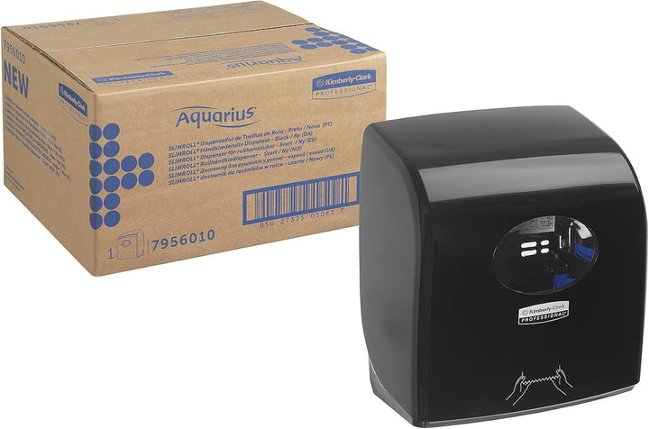 Aquarius, 7956, Slimroll Rollenhandtuchspender, Schwarz, 1 x 1 Spender