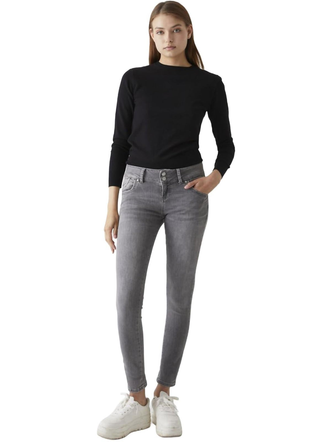 LTB Damen Jeans Molly M Super Slim Fit - Blau - Juana Wash W24-W34 Stretch 24W / 34L Nina Wash 53393