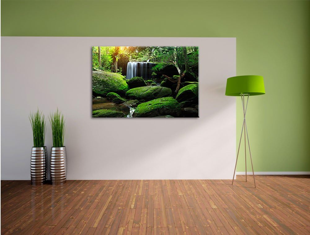 Pixxprint Regenwald in Thailand als Leinwandbild/Grösse: 100x70 cm/Wandbild/Kunstdruck/fertig bespan
