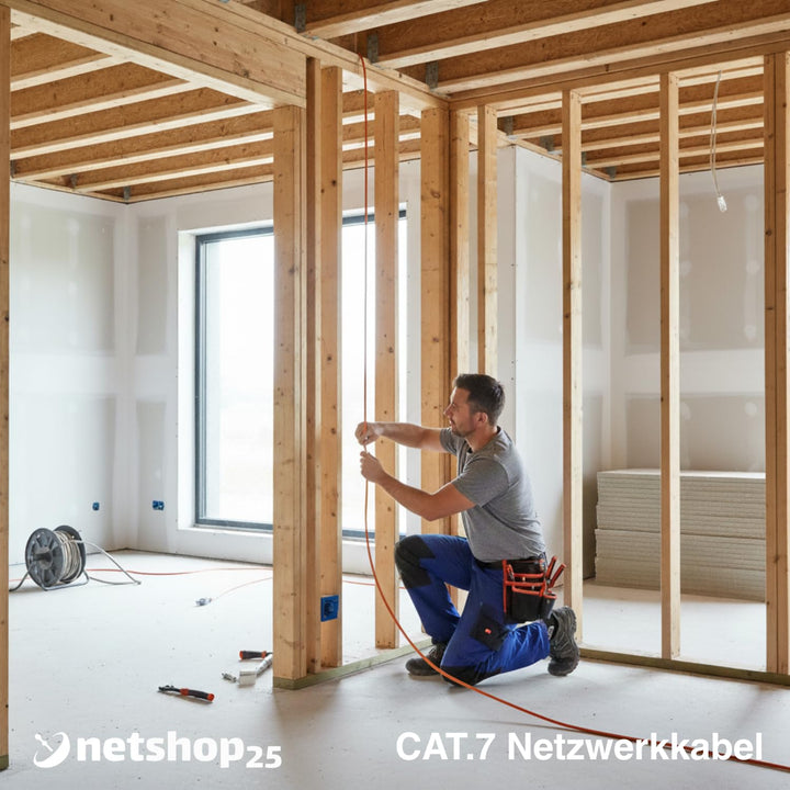 CAT.7 Netzwerkkabel 100m Duplex Verlegekabel LAN Kabel Reines Kupfer S/FTP PiMF LSZH Halogenfrei RoH