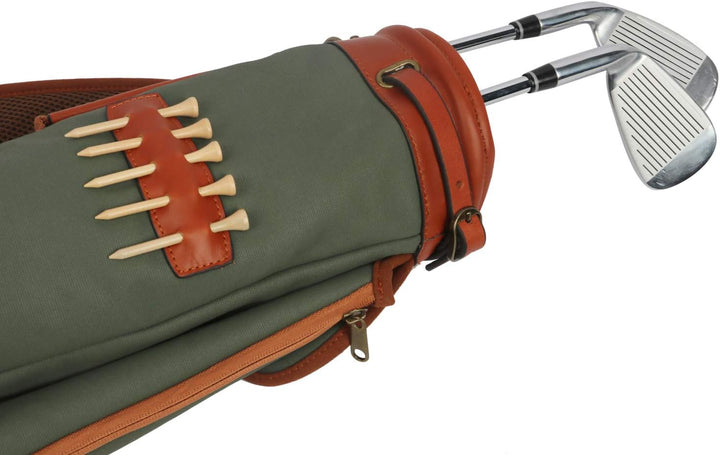 Tourbon wasserdichte Segeltuch-Tasche für Golfschläger, mit weichem gepolstertem Schultergurt Grün