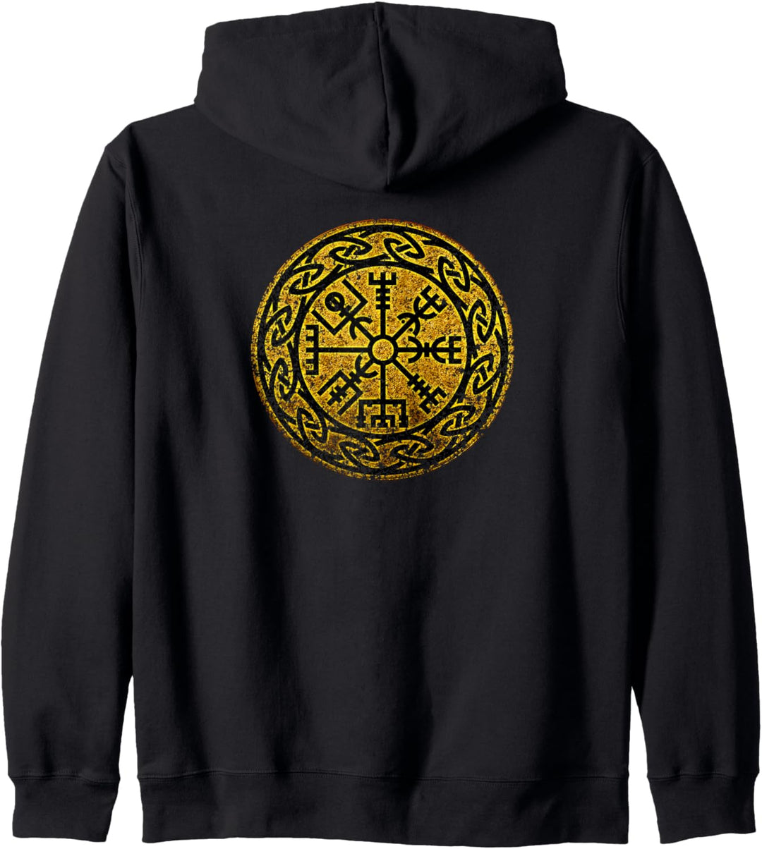 Vegvisir Wikinger Kompass Rune Schutz Symbol Kelten Nordisch Kapuzenjacke