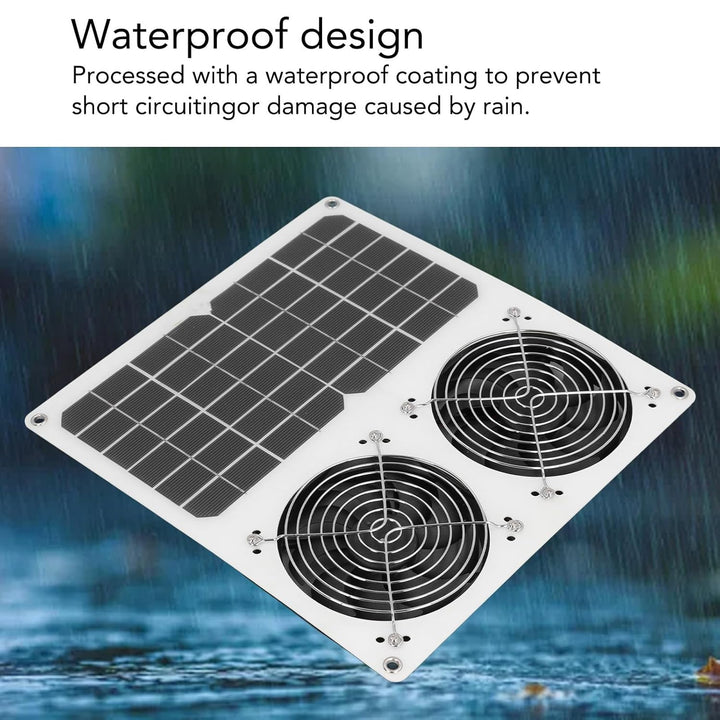 Solarbetriebener Ventilator, Abluftventilator des Sonnenkollektors 100W, 12-Zoll-Solar-Doppelventila