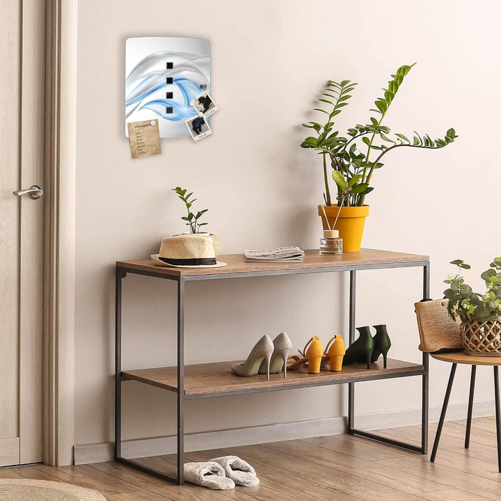 banjado® Design Schlüsselkasten aus Edelstahl Motiv Blauer Schleier für 10 Schlüssel - Schlüsselschr