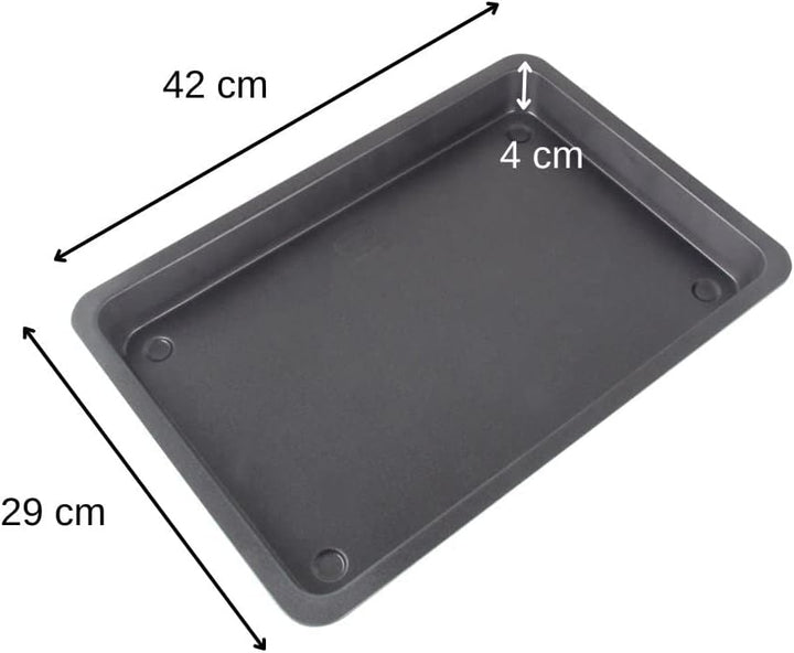Dr. Oetker Rechteckige Springform mit Servierboden 38 x 25 cm Back-Idee & Backblech mit extra hohem